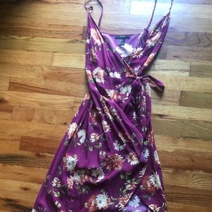 Women's floral wrap dress